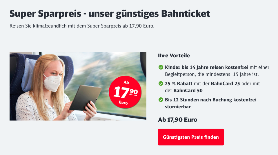 Super Sparpreis Aktion Der Deutschen Bahn