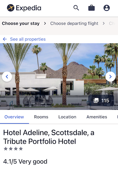 Expedia Landing Page