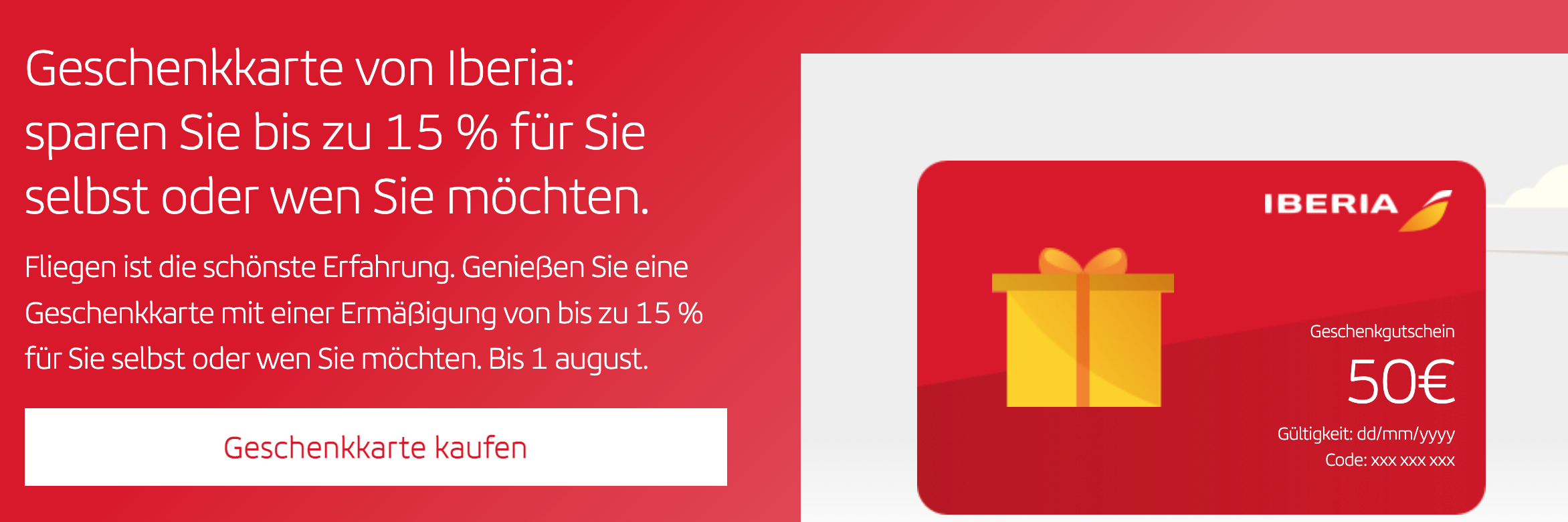 Screenshot von der Iberia-Webiste