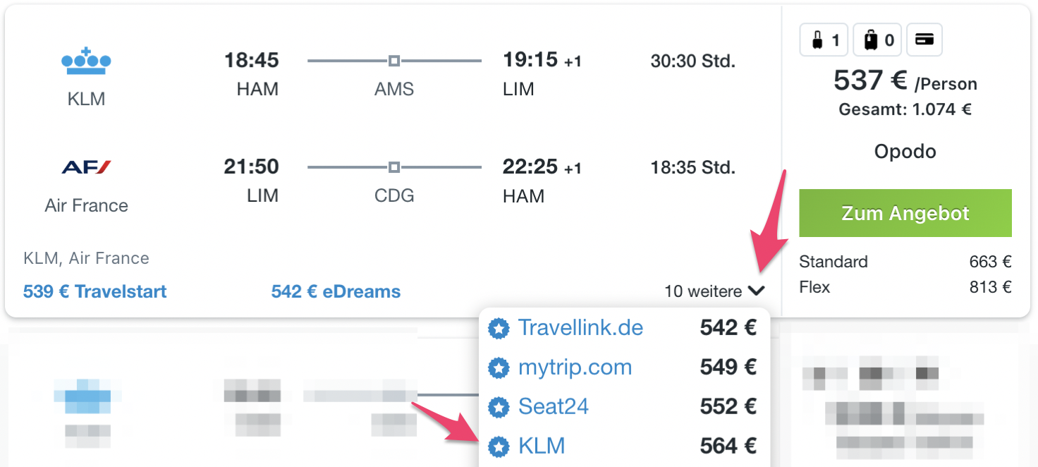 Screenshot Kayak
