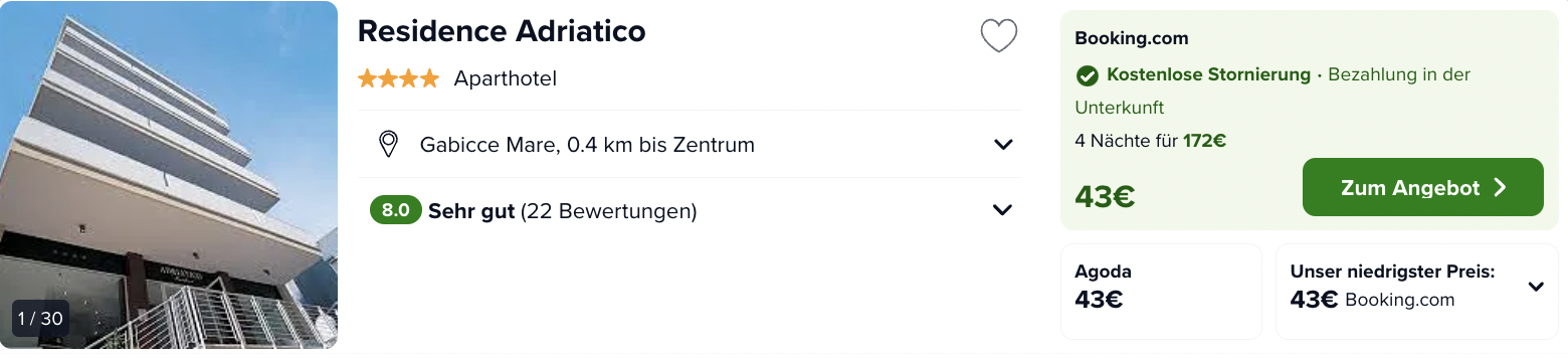 Screenshot Trivago