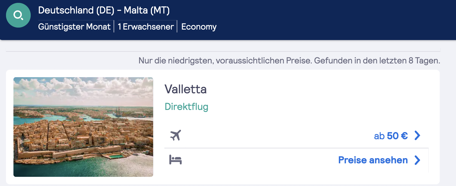 Screenshot Skyscanner