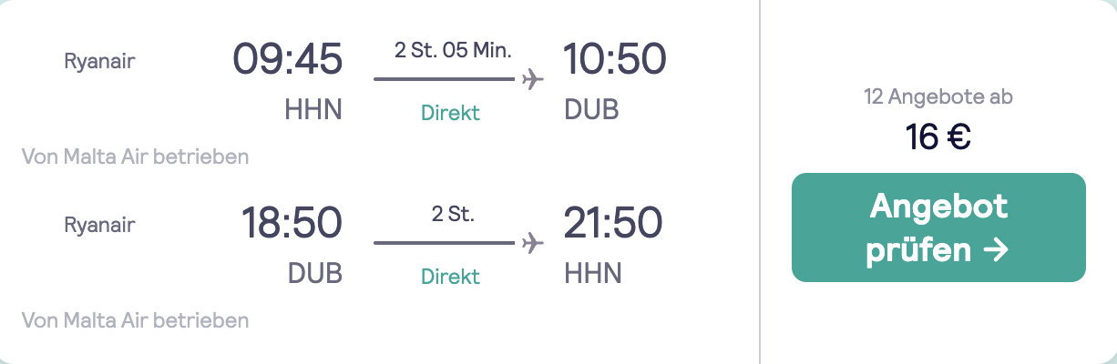 Günstige Flüge nach Dublin