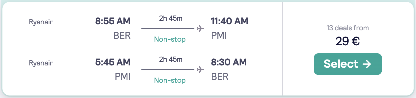 Screenshot Skyscanner