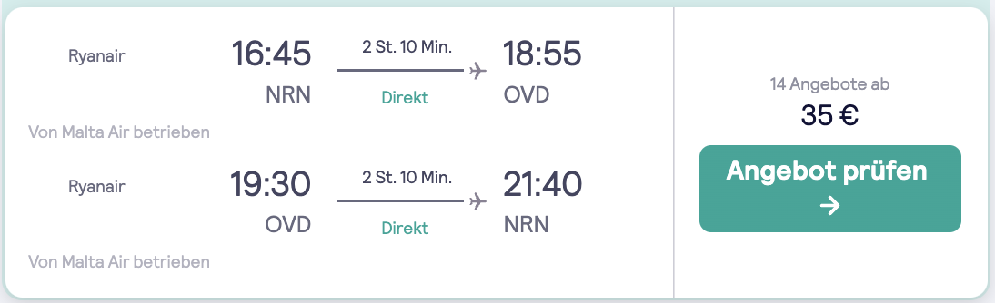 Screenshot Skyscanner