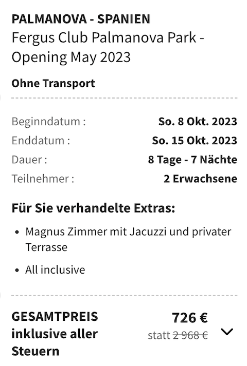 Screenshot Voyage Privé