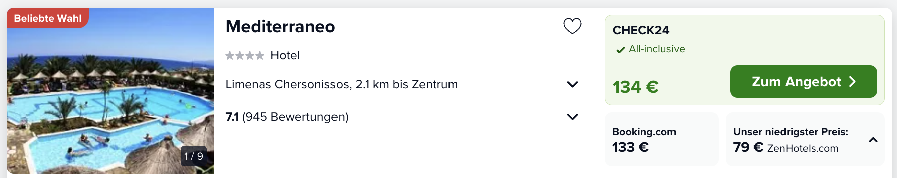 Screenshot Trivago