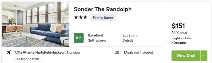 What a deal! A whole weekend in Detroit from only $151!