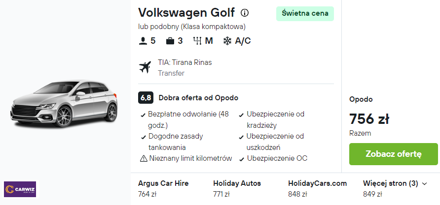 Partner Link kayak_pl_car_wl