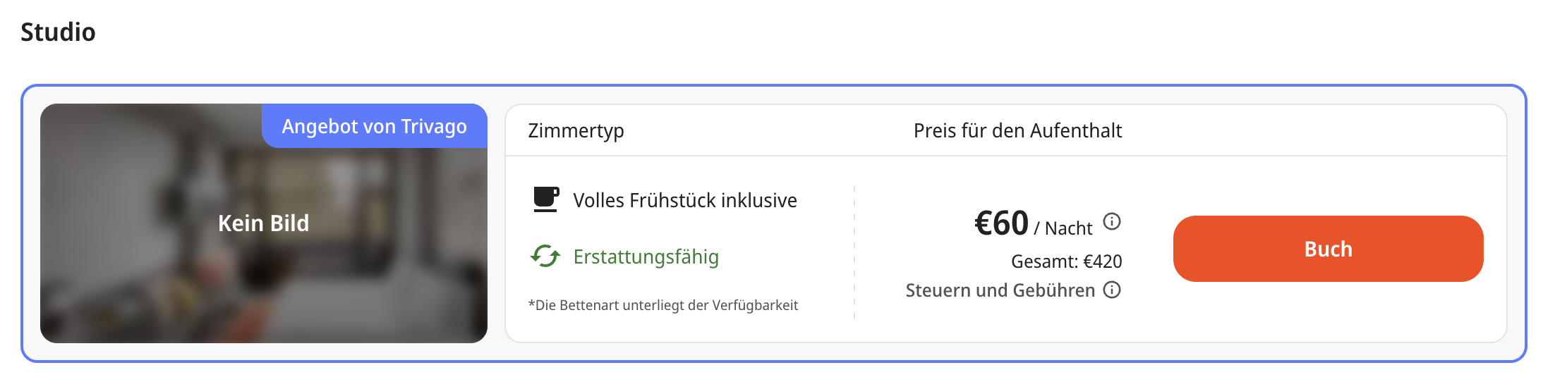 Screenshot Trivago