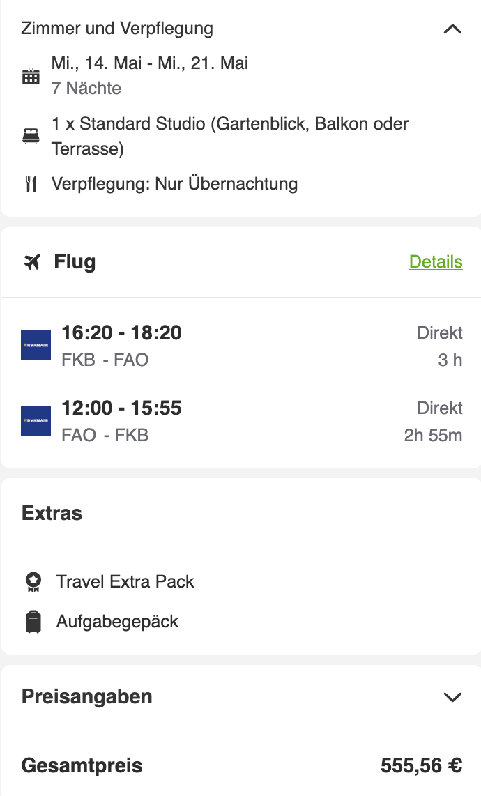 Screenshot LastMinute