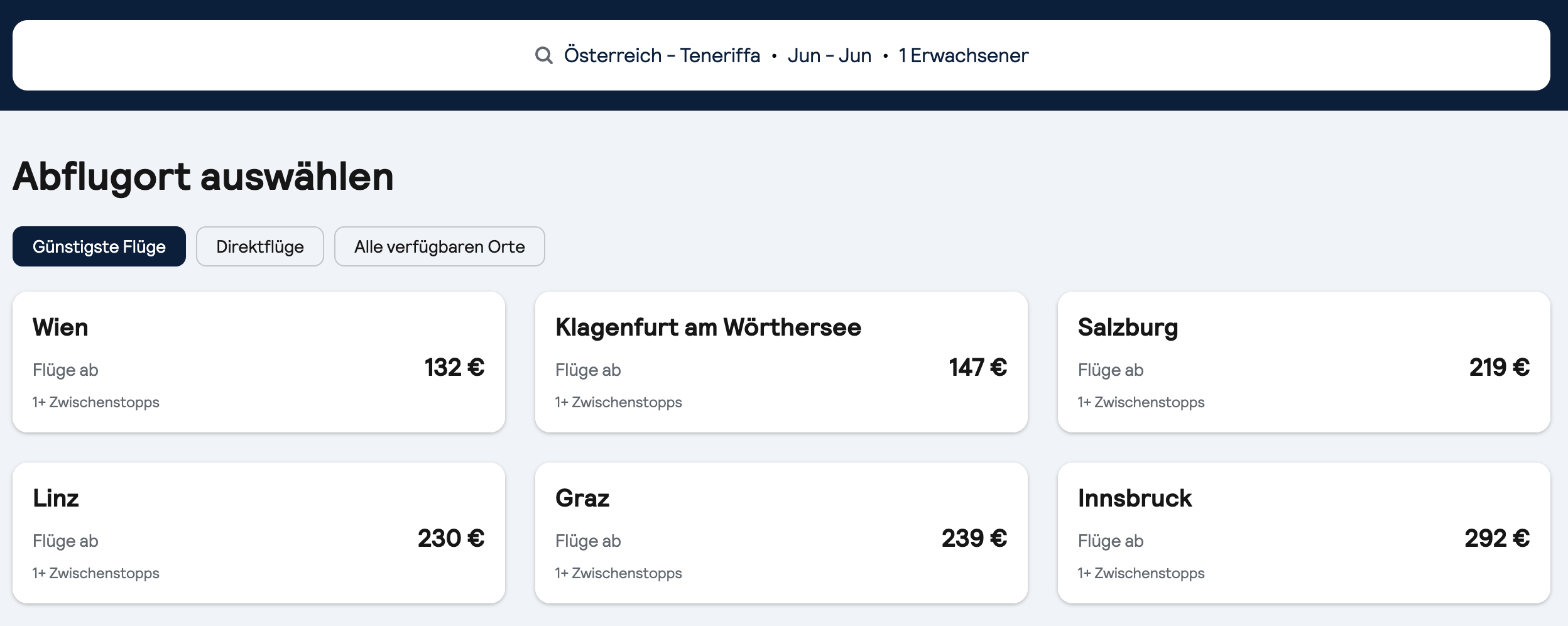 Screenshot Skyscanner