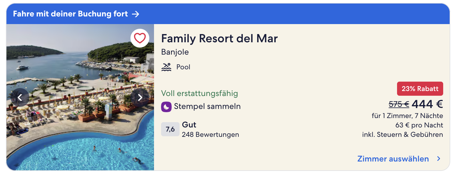 Screenshot Trivago