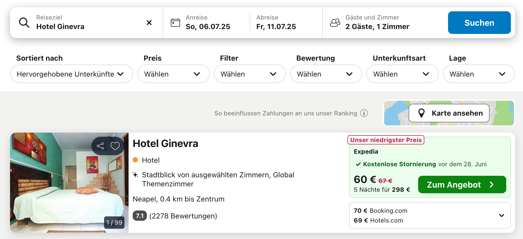 screenshot trivago