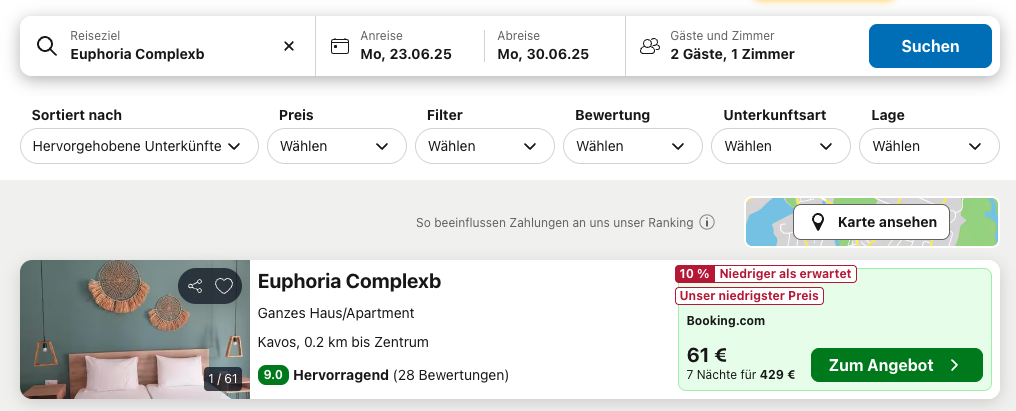 Screenshot Trivago