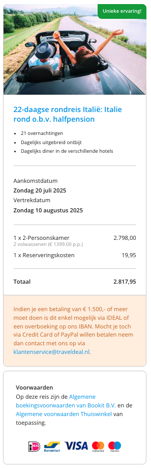 Partner Link traveldeal_nl_packages_affiliate