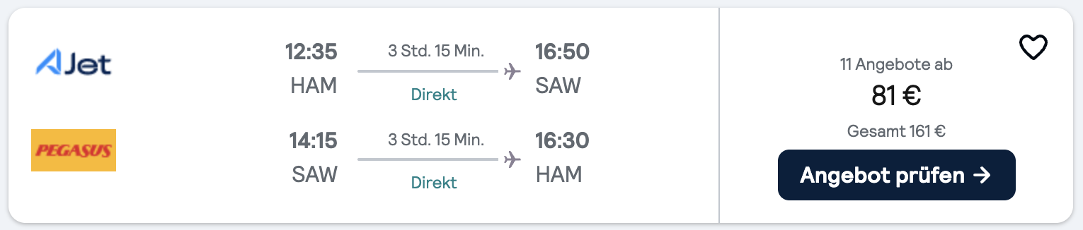 Screenshot Skyscanner