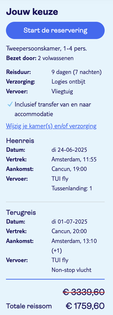 Partner Link tui_nl_packages_affiliate