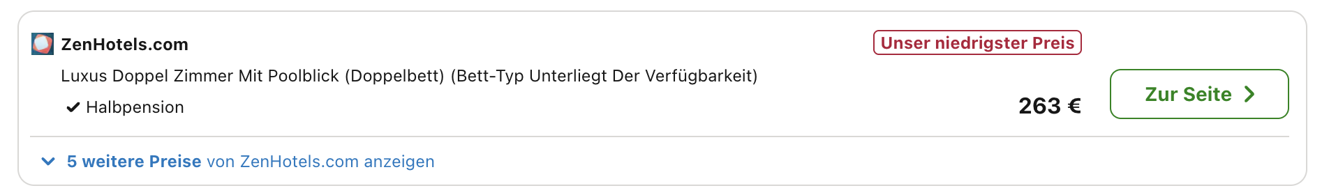Screenshot Trivago