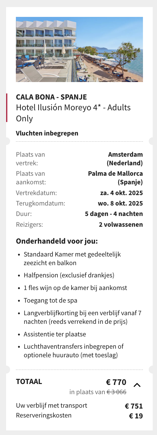 Partner Link voyageprive_nl_packages_direct