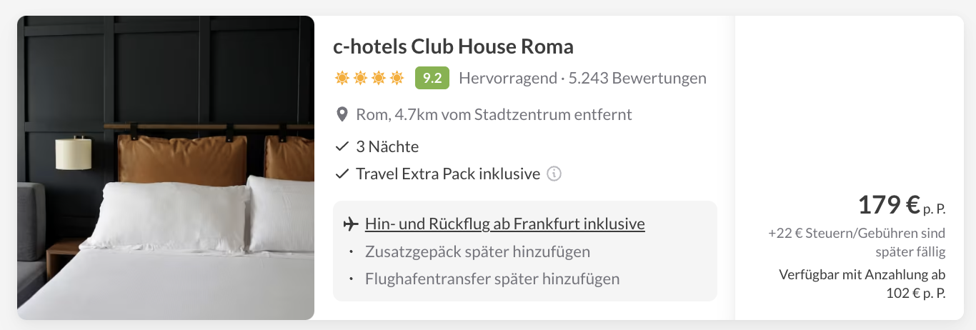 Screenshot LastMinute