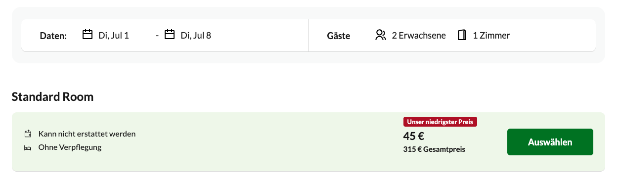 Screenshot Trivago