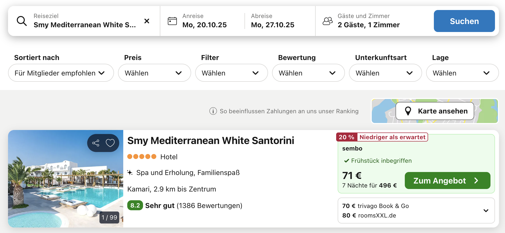 Screenshot Trivago