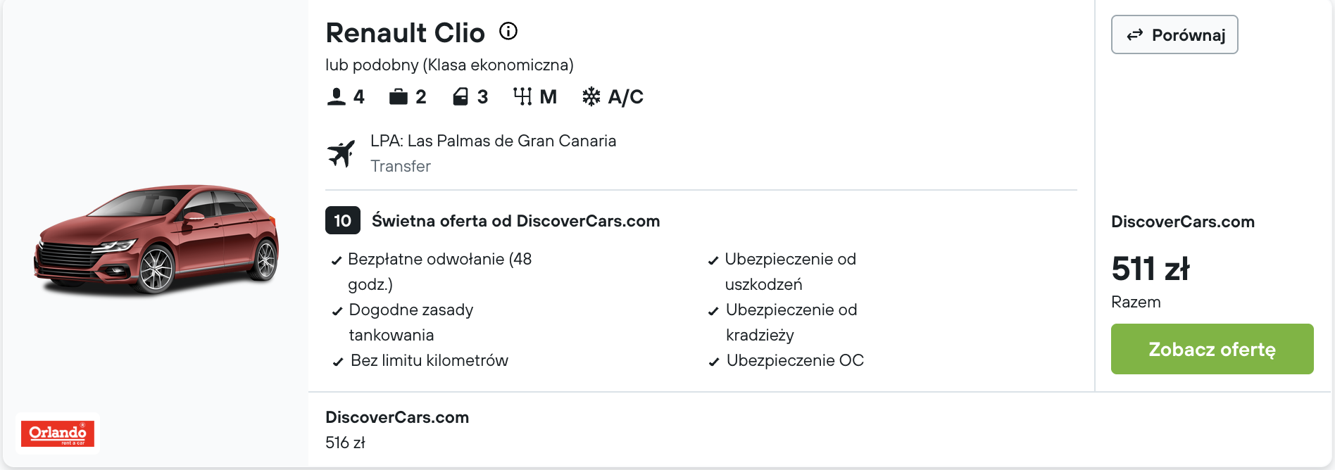 Partner Link kayak_pl_car_wl