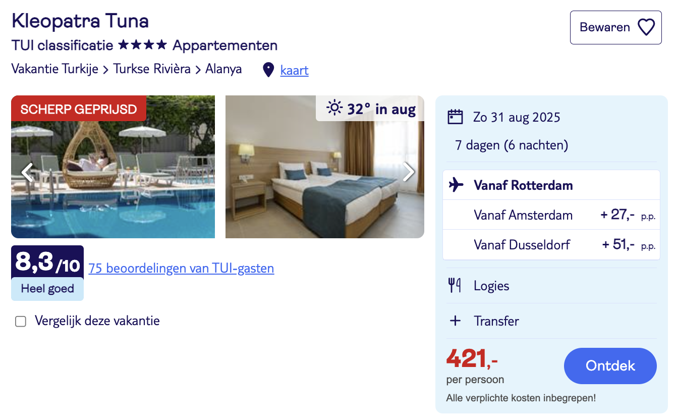 Partner Link tui_nl_packages_affiliate