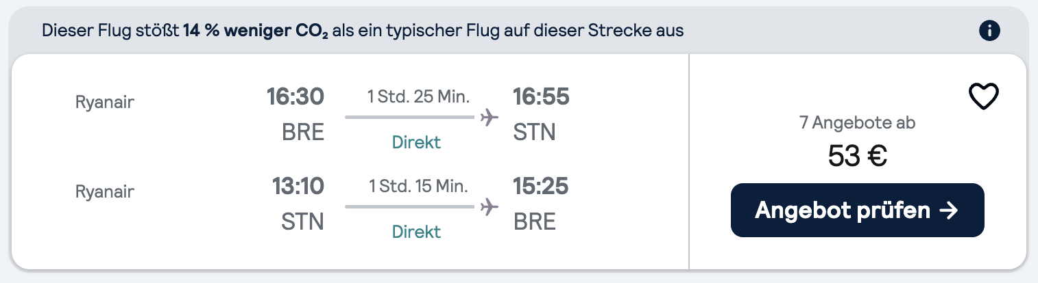 Screenshot Skyscanner