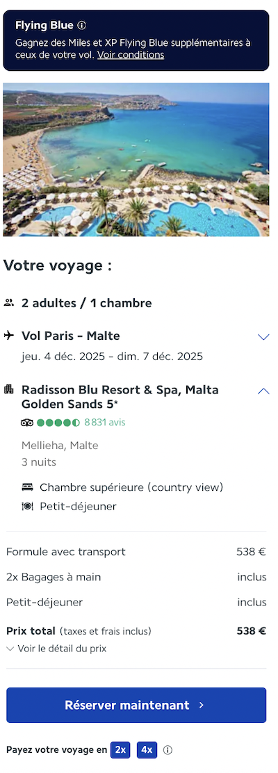 Partner Link lacollectionairfrance_fr_packages_direct