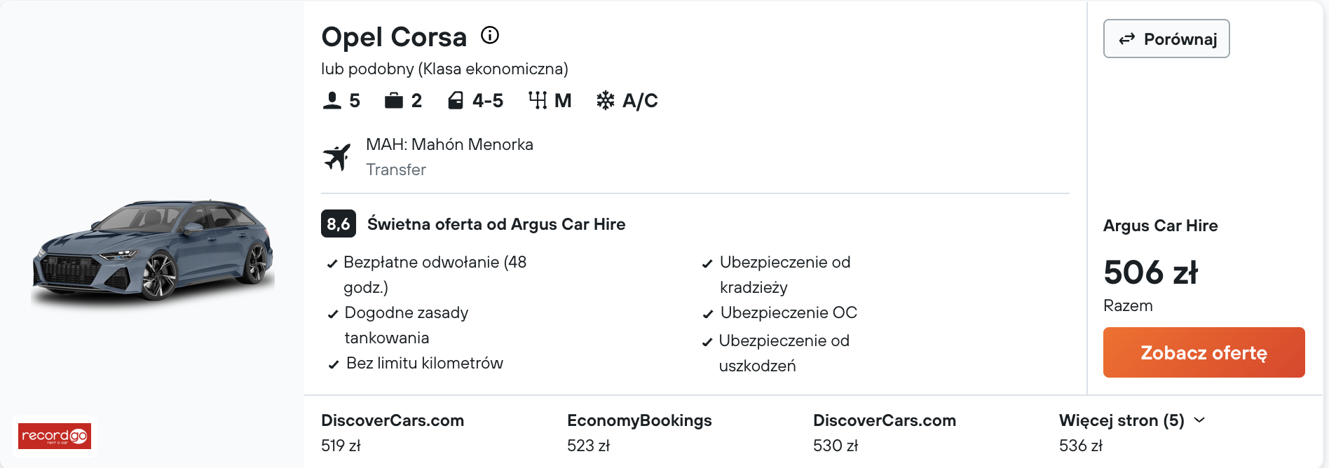 Partner Link kayak_pl_car_wl