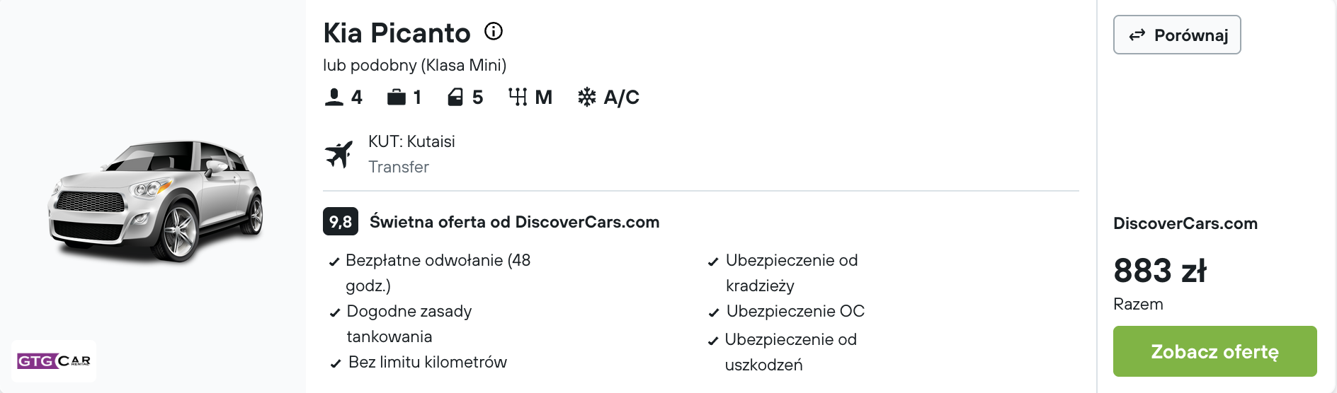 Partner Link kayak_pl_car_wl
