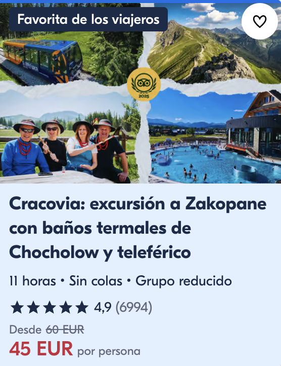 Reserva tu excursión