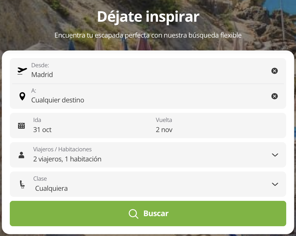 Puedes elegir incluso un mes completo