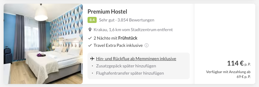 Screenshot LastMinute