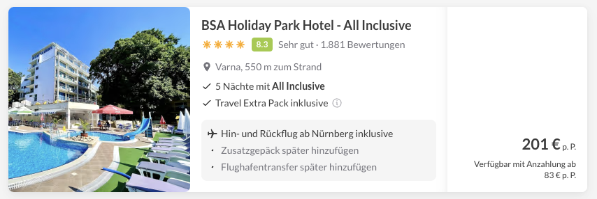 Screenshot LastMinute