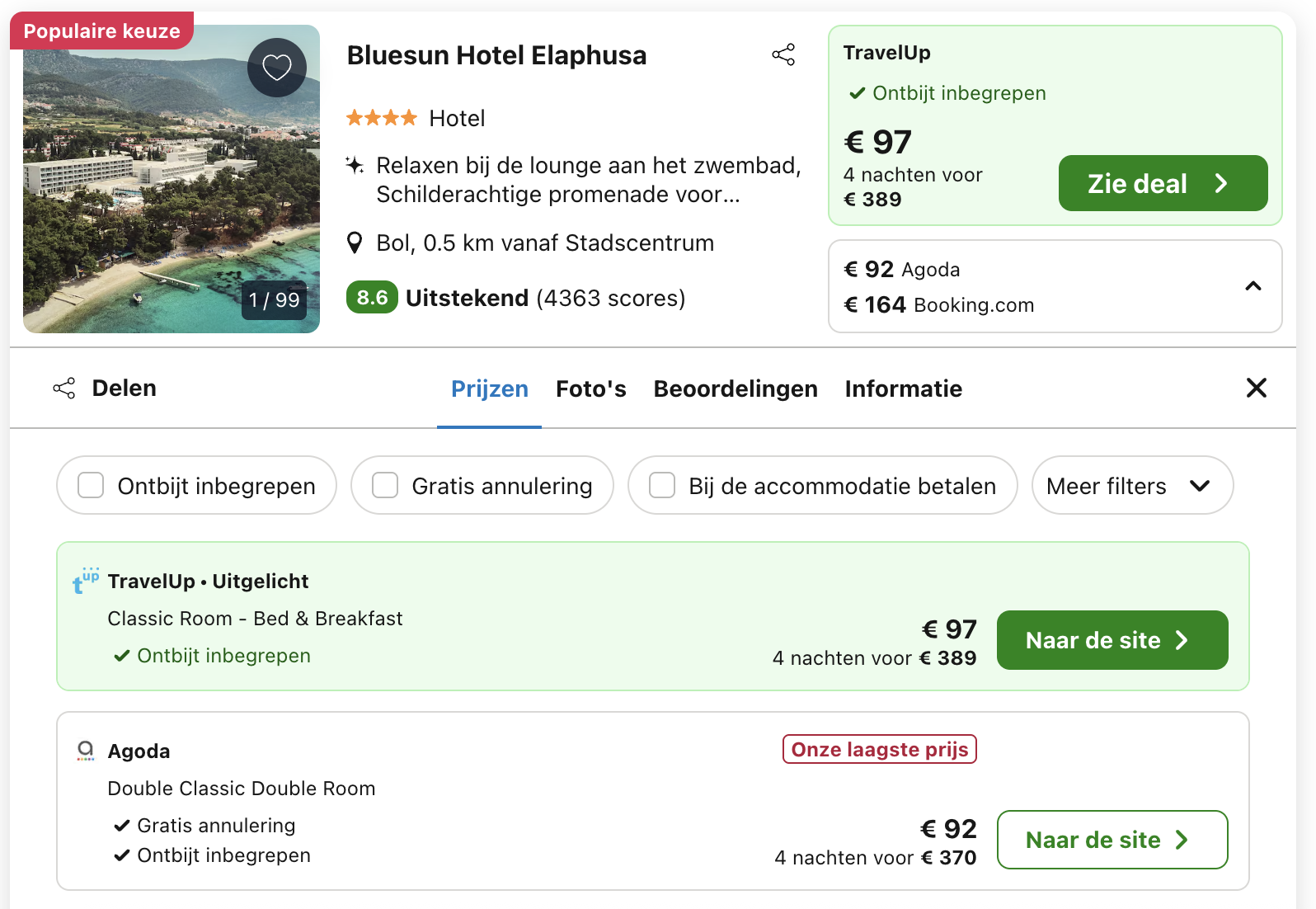 Screenshot Trivago