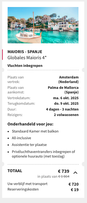 Partner Link voyageprive_nl_packages_direct