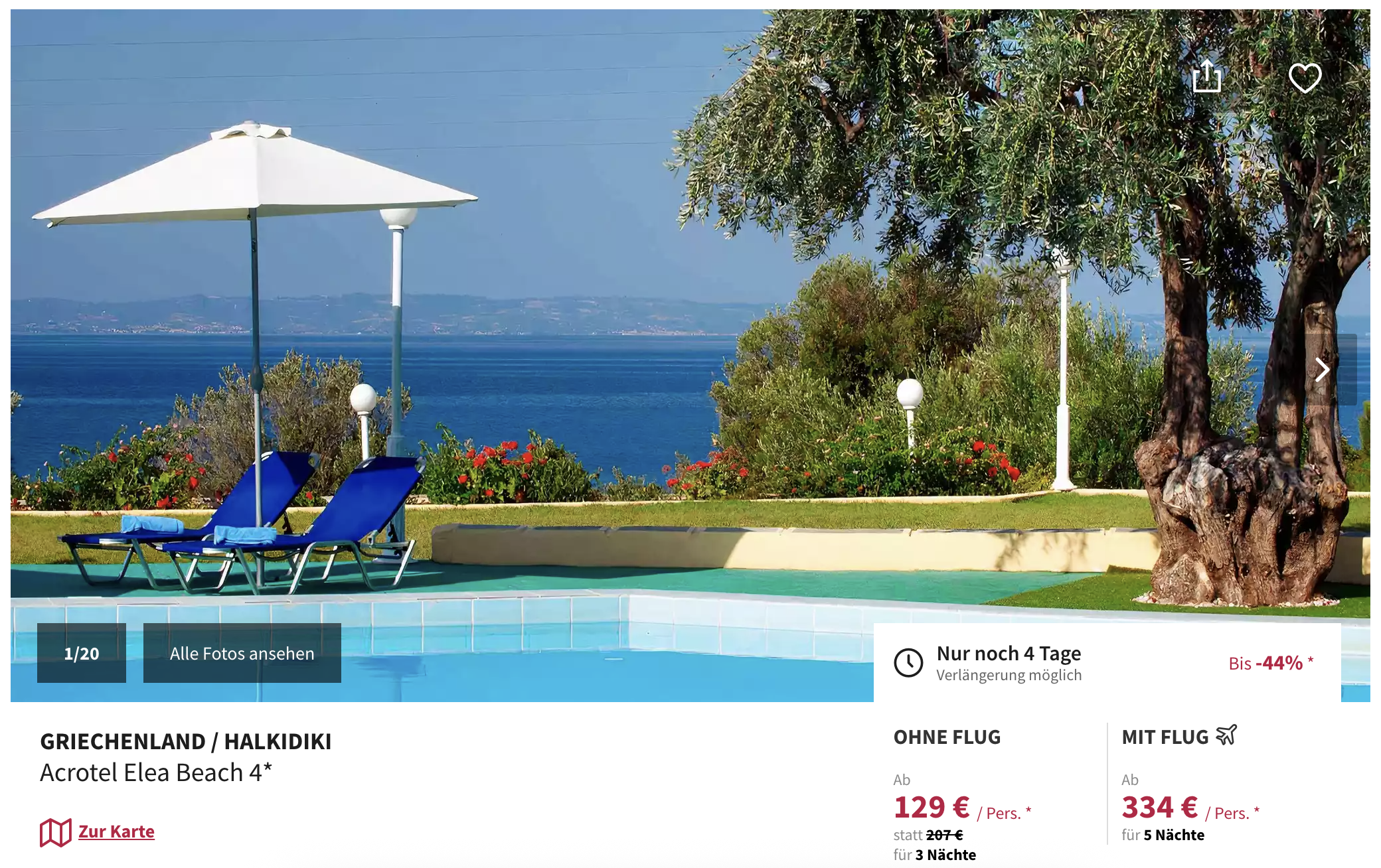 Screenshot Voyage Privé