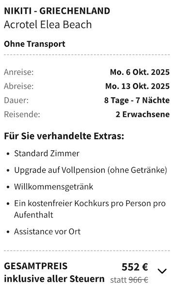 Screenshot Voyage Privé