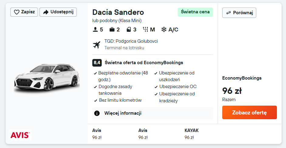 Partner Link kayak_pl_car_wl