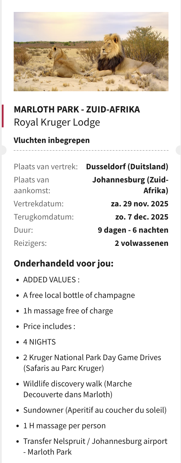 Partner Link voyageprive_nl_packages_direct
