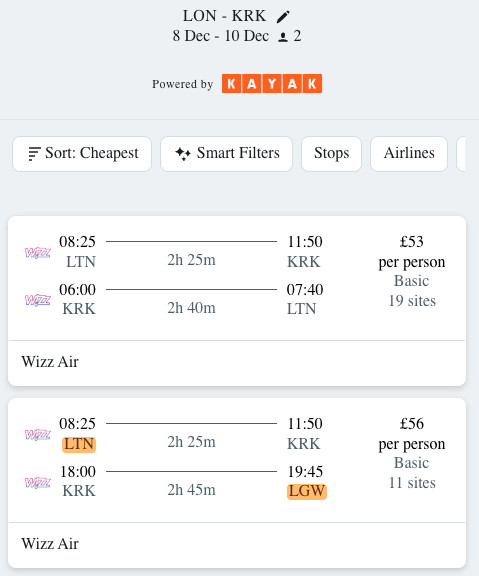 Flights Ryan Air