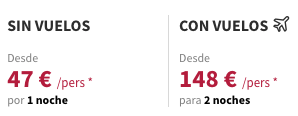 Partner Link voyageprive_es_packages_direct