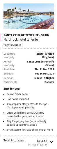 Partner Link voyageprive_uk_packages_direct