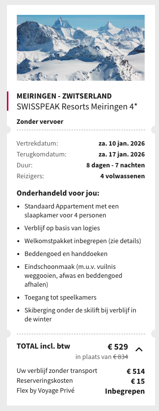 Partner Link voyageprive_nl_packages_direct