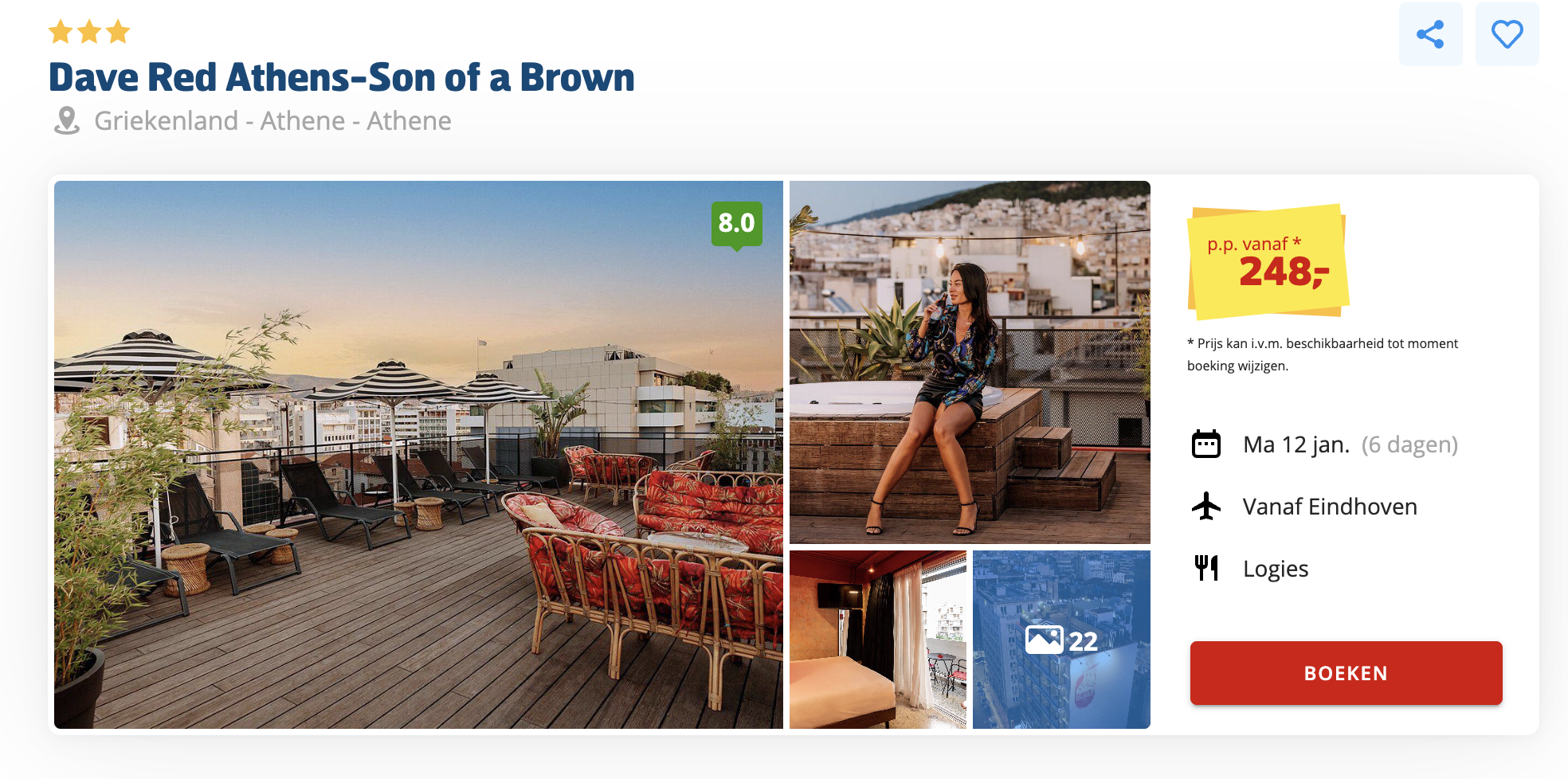 Hotel Dave Red Athene