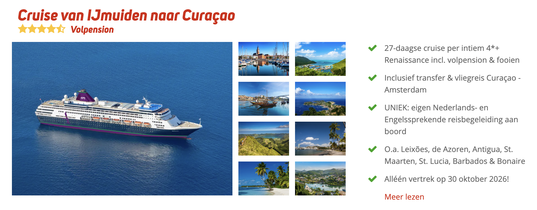 Corendon Cruise Curacao