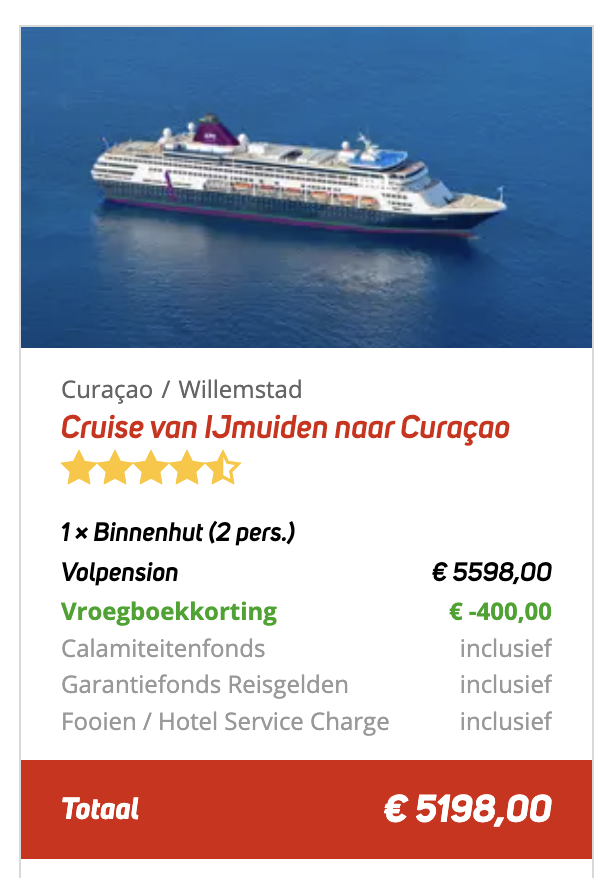 Corendon Cruise Curacao